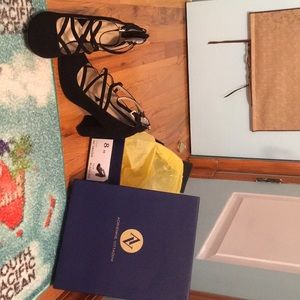 Black Strappy Block Heels